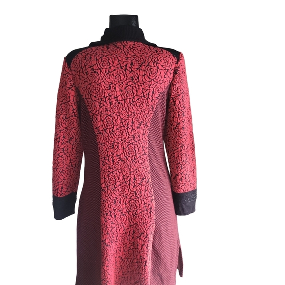 Vintage Zoe red/black floral patterned dress - Picture 6 of 8